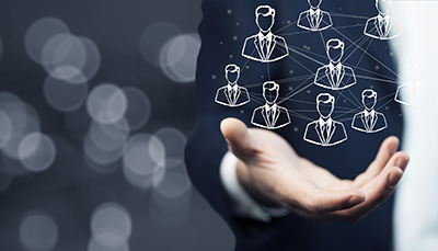 businessman working on digital virtual screen